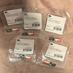5 New 3M 6830-62.5 No Polish connectors LC MM 62.5um 250/900um